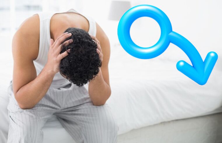 un hombre con poca potencia con prostatitis